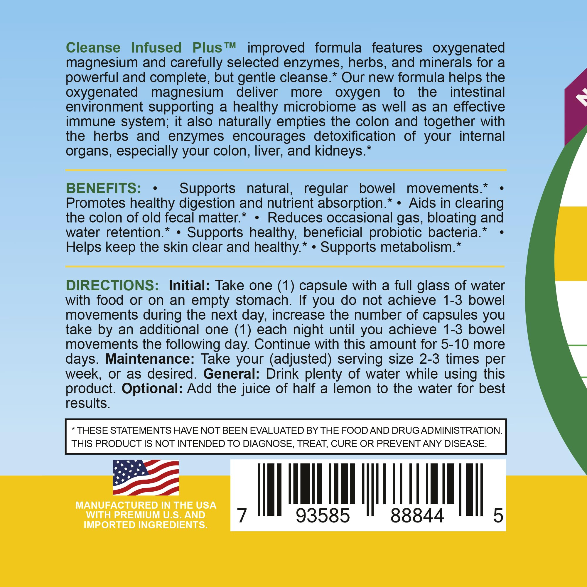 Life Infused Cleanse Infused Plus Digestive Support Supplement – Oxygenated Magnesium with Enzymes & Herbs, Supports Digestive