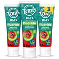 Tom’s of Maine Natural Kids Fluoride Toothpaste, 3 Pack, For Kids Ages 2 and Up, Great Toddler Toothpastes, No Artificial Flavors, Dyes