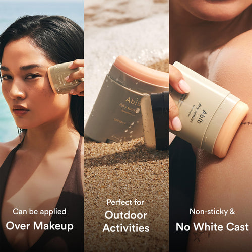 Abib Airy Sunstick Protection Bar SPF50+ Broad Spectrum, Semi-Matte Sunscreen Stick for Oily & Combination Skin