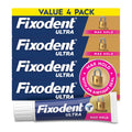 Fixodent Ultra Max Hold Denture Adhesive Cream, 2.2 oz (4-Pack) – Strong False Teeth Glue and Secure Dental Adhesive for Full