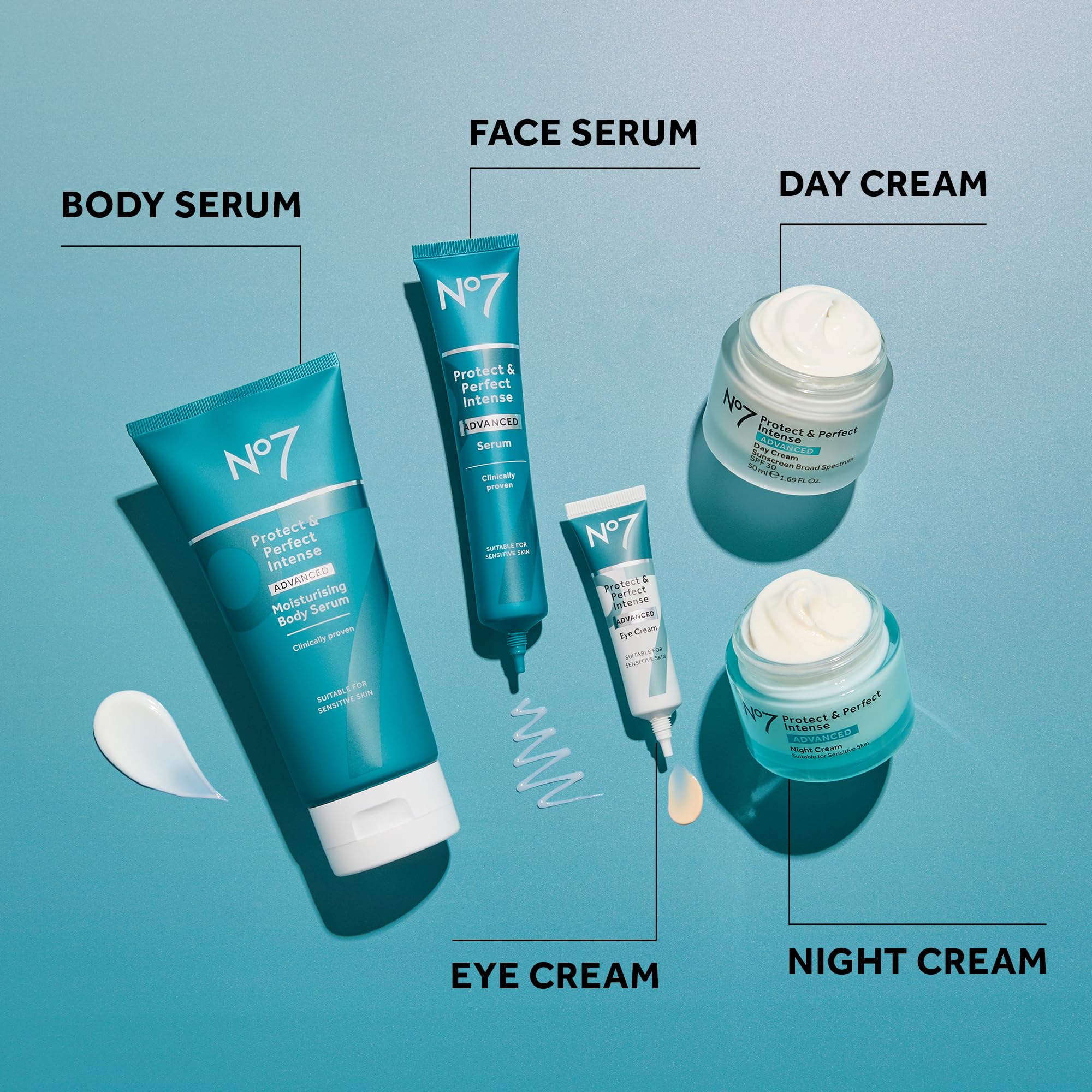No7 Protect & Perfect Intense Advanced Serum - Anti-Aging Face Serum that Visibly Smoothes & Firms Fine Lines and Wrinkles - Formulated with Hyaluronic Acid