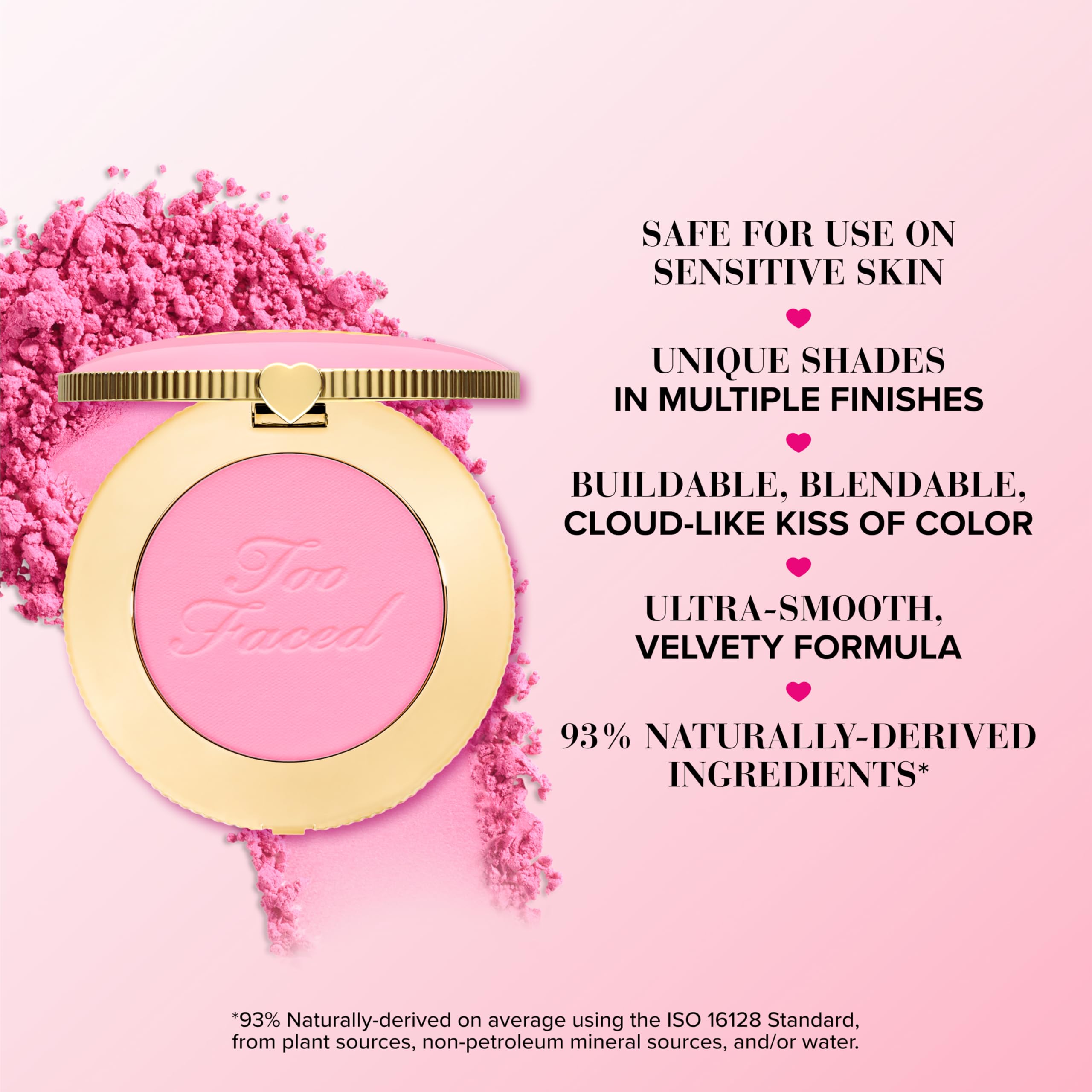 Too Faced Cloud Crush Blurring Blush | Velvety Powder Blush for Cheeks with High-Pigment Formula | 93% Naturally Derived Ingredients, Vegan & Cruelty-Free, Berry Dreamy, 0.17 Ounce