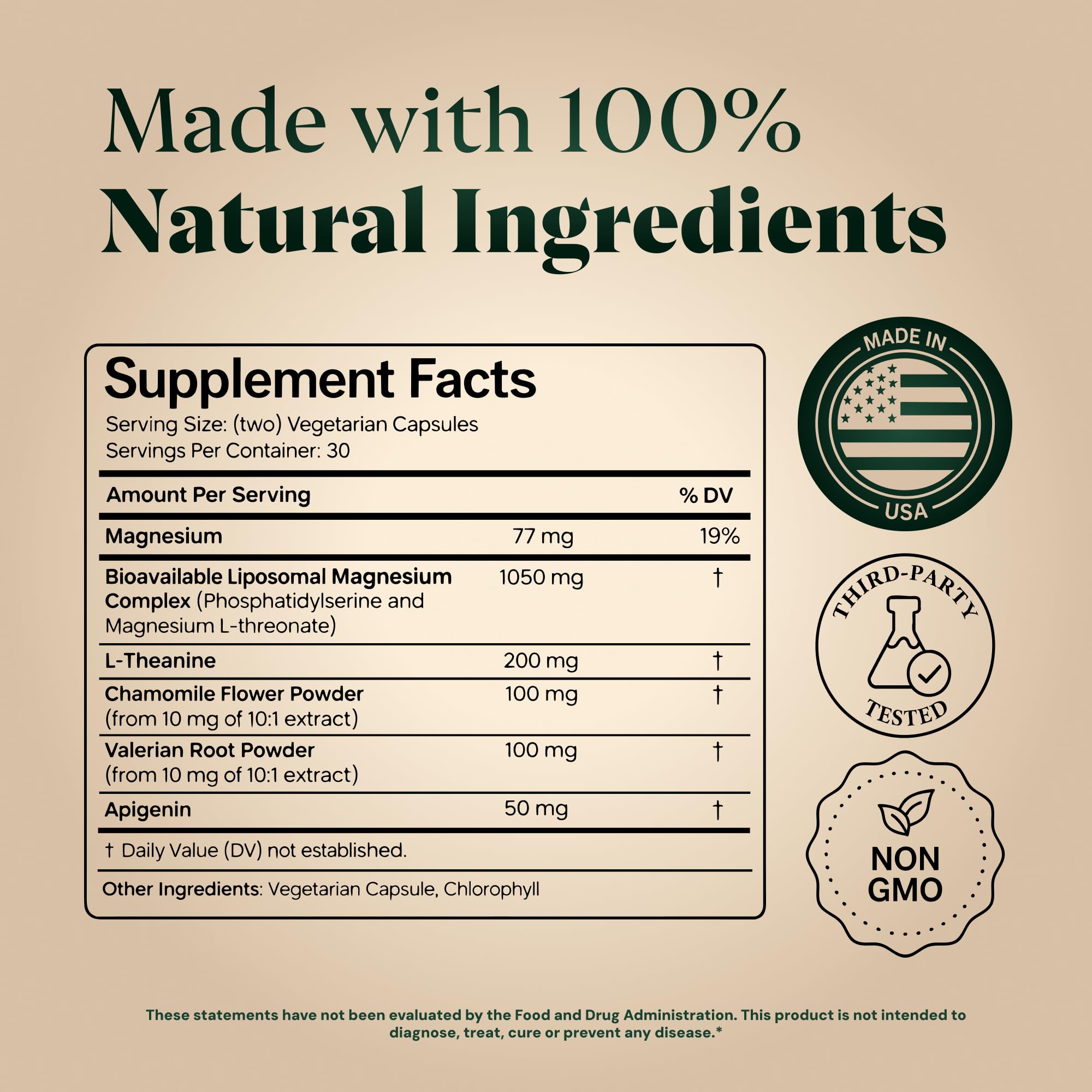 Magnesium L-Threonate with Apigenin, Valerian Root & L-Theanine – No Melatonin Restful Sleep & Brain Supplement – Clinically Studied 7-Ingredient Formula – Memory & Focus – 60 Capsules Plus+Ultra buy supplements Au