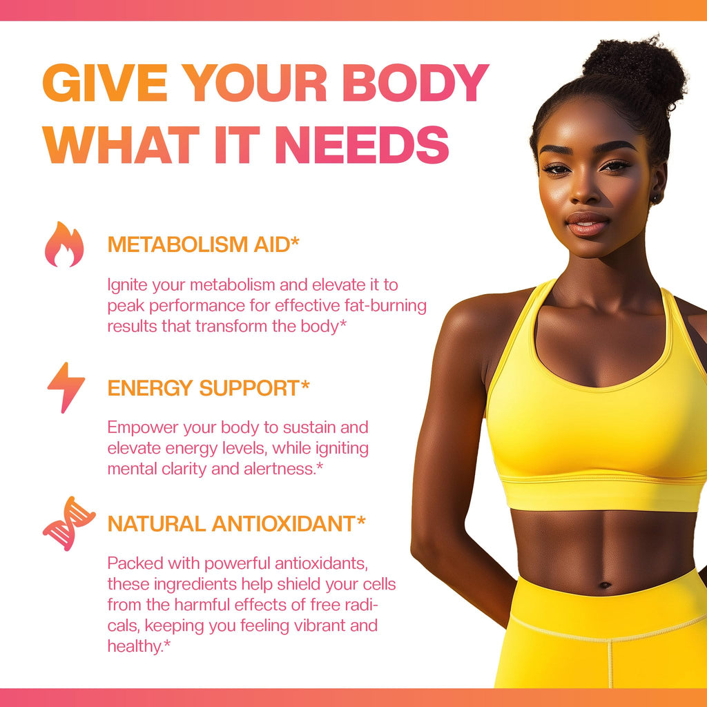 SkinnyBoost Burn Boost Capsules-60 Ct – Natural Vegan Metabolism Support with Green Tea & Garcinia Cambogia -Anotioxidants