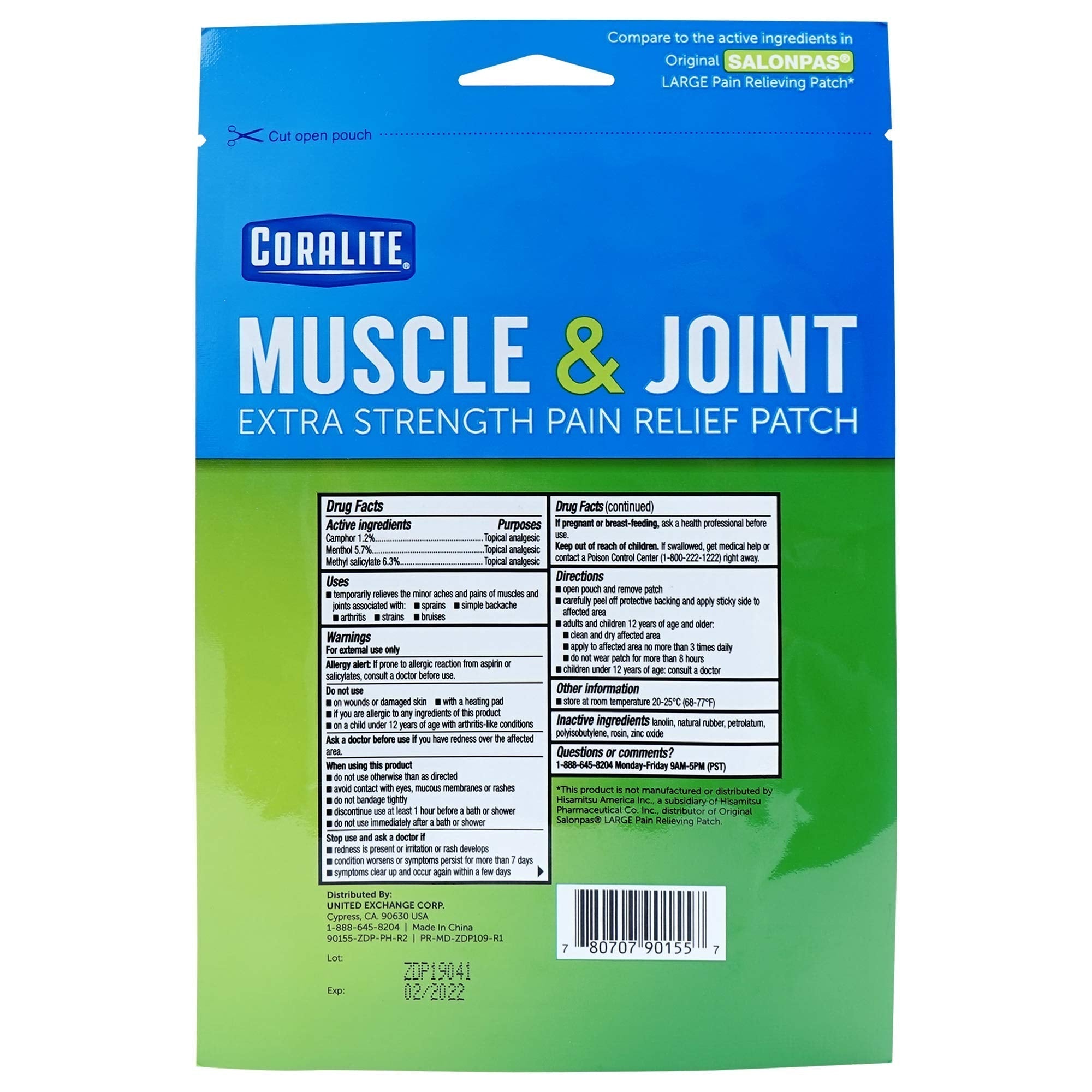 Coralite Pain Relieving Patch - Extra Strength Joint & Muscle Pain Relief Patches for Back Pain, Muscle Soreness and Joint Pain, 2 Patches Per Pack (24 Pack) CoraliteBuy Supplements Australia