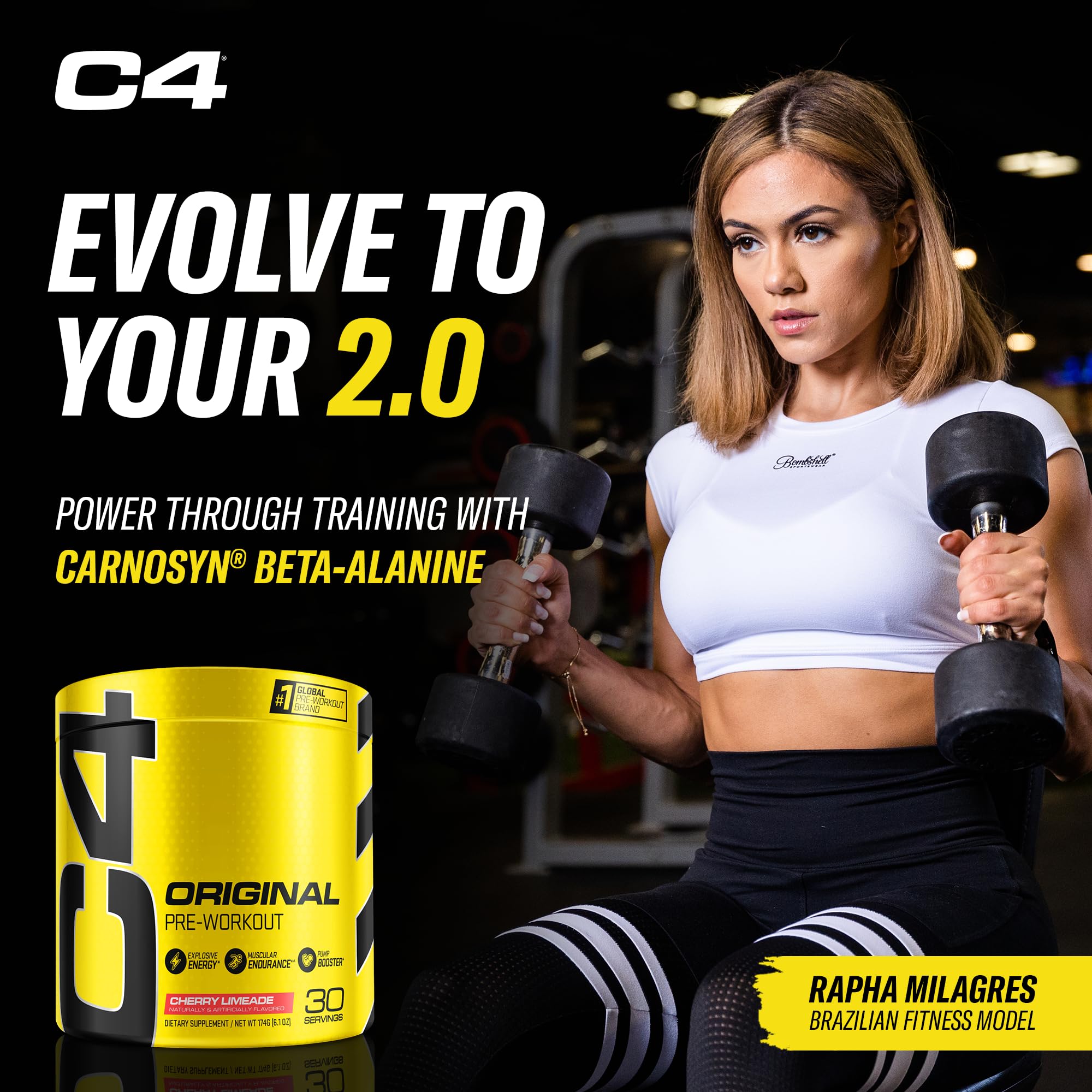 Cellucor C4 Original Pre Workout Powder Cherry Limeade | Vitamin C for Immune Support | Sugar Free Preworkout Energy for Men & Women | 150mg Caffeine