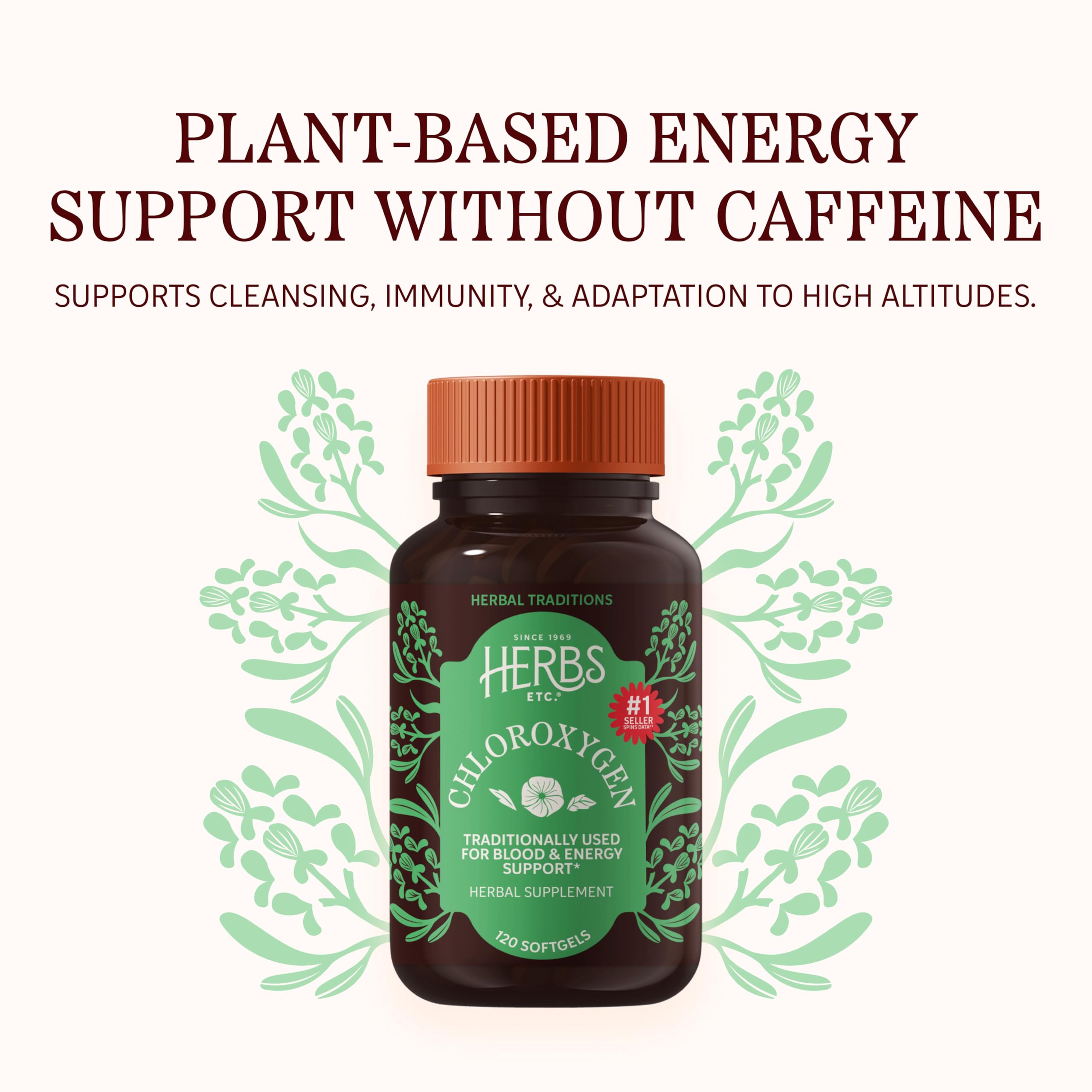 Herbs Etc. ChlorOxygen Chlorophyll Concentrate Softgels - High-Potency Chlorophyll for Detoxification Support - Deodorizing - Skin, Gut