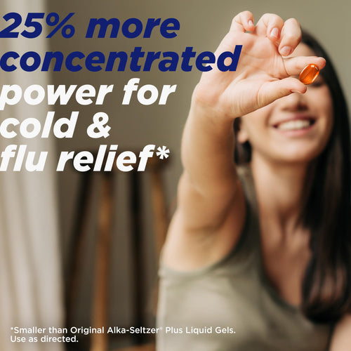 Alka-Seltzer Plus Maximum Strength PowerMax Sinus Congestion & Pain Medicine, Day + Night Liquid Gels - Powerful Relief for Cold and Flu, + Sinus Congestion for Adults and Children 12+ Years, 24 Count