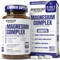 Benevolent Supplements Magnesium Complex supplement bottle and packaging on a white background