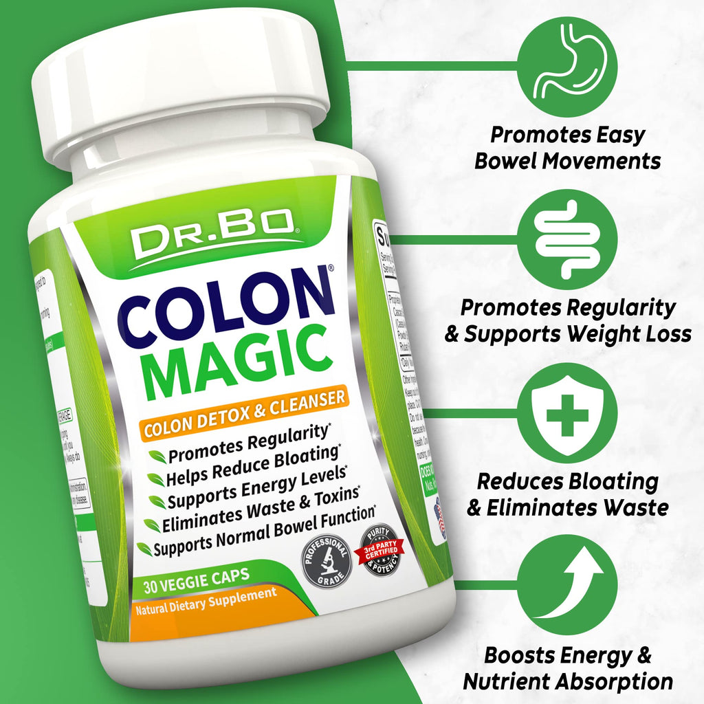 Colon Cleanse Detox Formula - Natural Bowel Cleanser Pills for Intestinal Bloating & Fast Digestive Cleansing - Daily Constipation Relief Supplement Gut, Belly,