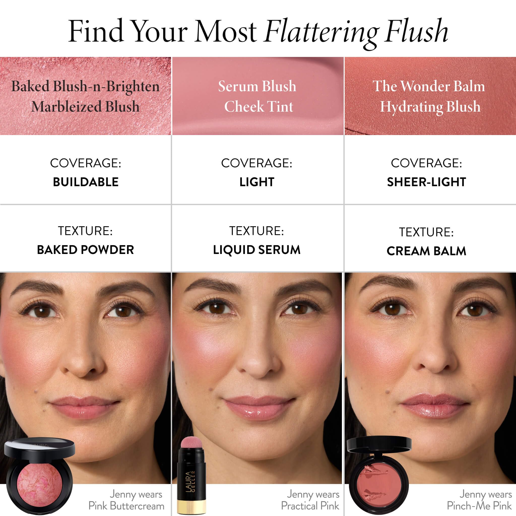 LAURA GELLER NEW YORK Baked Blush-n-Brighten for Mature Skin - 04 Cherry Custard - Powder Blush Won't Settle into Fine Lines - Buildable Natural Finish – Longlasting Formula - Made in Italy