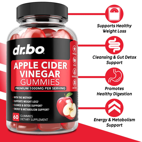 ACV Apple Cider Vinegar Gummies - Natural Support for Advanced Weight Loss, Detox, Cleansing, Digestion Plus Gut Health - ACV Gummies Supplements with 1000MG Apple Cider