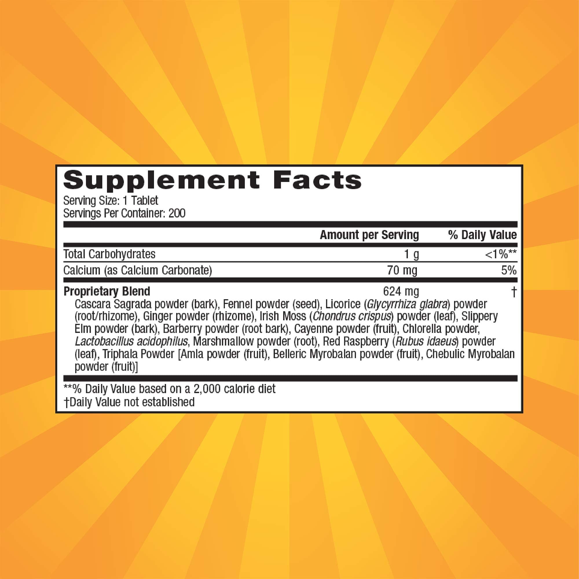 Nature's Secret Super Cleanse Extra Strength Toxin Detox & Gentle Elimination Body Cleanse, Digestive & Colon Health Support - Stimulating Blend of 14 Herbs