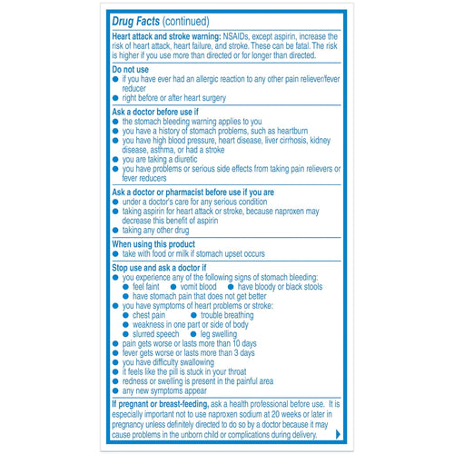 Aleve Pain Relief Naproxen Sodium Caplets ‐ 50 Count AleveBuy Supplements Australia