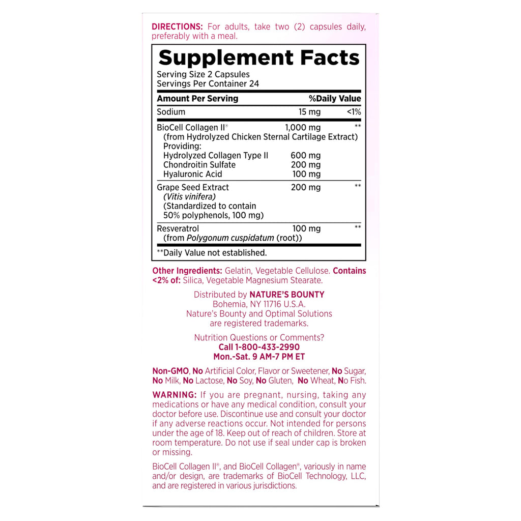 Nature’s Bounty Optimal Solutions Ultra Collagen Booster for Healthy-Aging Supplement, Resveratrol, Hyaluronic Acid – Collagen Capsules for Women, 48 Capsules Nature's Bounty buy supplements Au