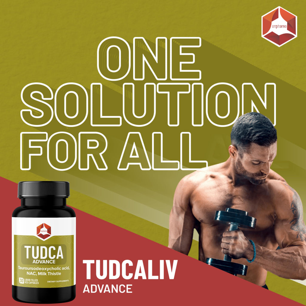 Onpharno TUDCA Advance – 250mg TUDCA, NAC, Milk Thistle, Dandelion, Burdock & Picrorhiza Extract – 30 Liquid-Filled Veg Capsules