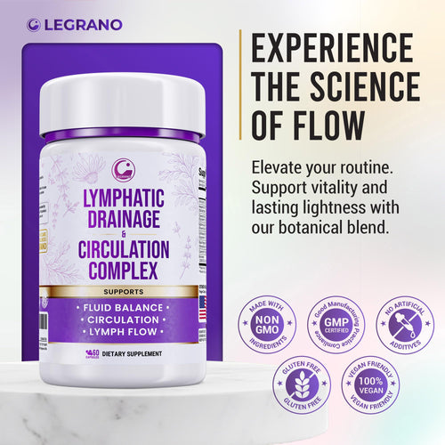 Advanced Lymphatic Drainage Supplements – Lymphatic Cleanse & Lymph System Support with Hesperidin, Rutin, Quercetin with Bromelain – Herbal Lymphatic Support Formula – 60 Capsules LEGRANOBuy Supplements Australia