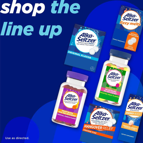Alka-Seltzer Hangover Relief Tablets, Fast Relief Starts In About 15 Minutes for Headaches, Body Aches & Mental Fatigue, Bachelorette & Bachelor Party Packs 60 Count (3 Boxes, 20 Tablets Each) Alka-SeltzerBuy Supplements Australia