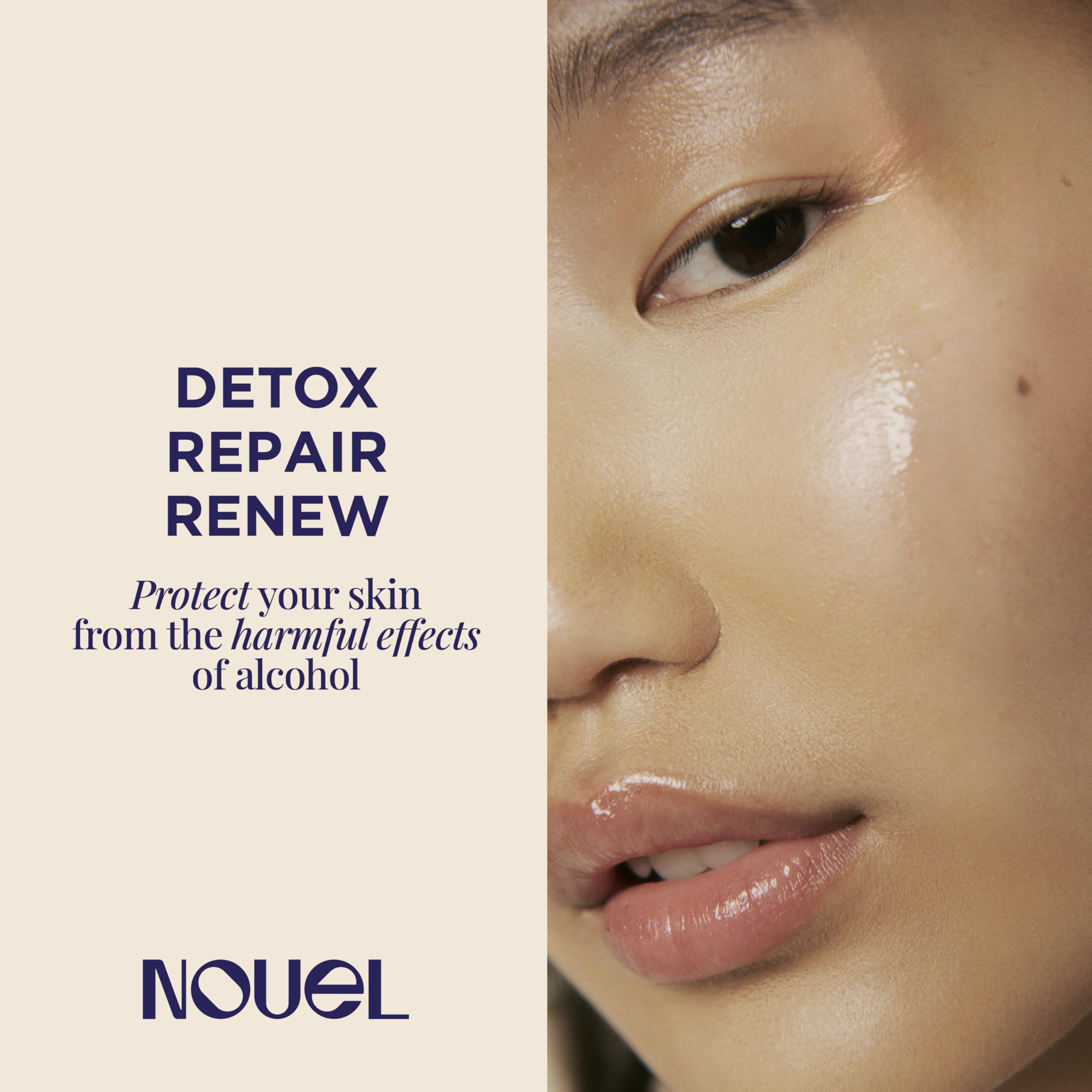 Nouel | Skin + Liver + Immunity Support | Recovery Supplement for Drinking | Milk Thistle, NAC, Hyaluronic Acid, CoQ10, Biotin,