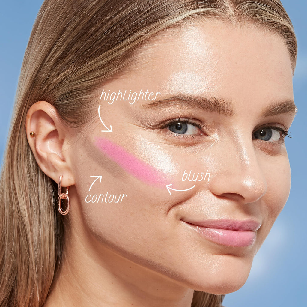 COVERGIRL Trublend Skin Enhancer Blush Balm Stick, Vegan Formula, Easy to Use, Glides on Effortlessly, Non-Greasy, Doesn't Crease - 225 Candied Strawberry (Bright Red)