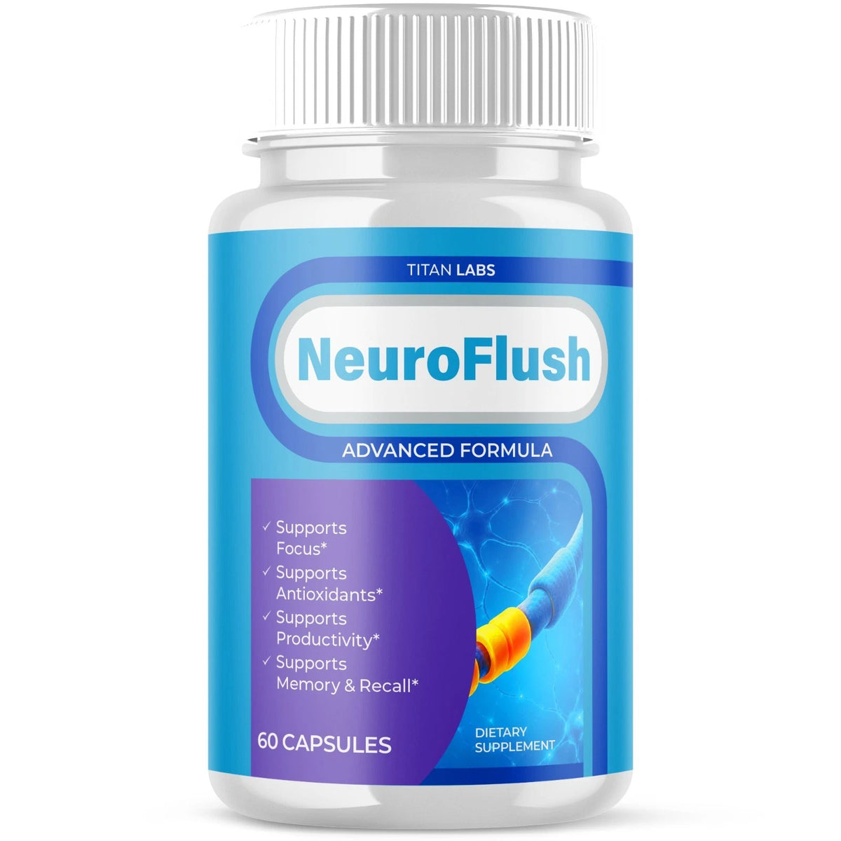 NeuroFlush Advanced Nootropic Nerve Support Supplement Neuro Flush 60 Capsules