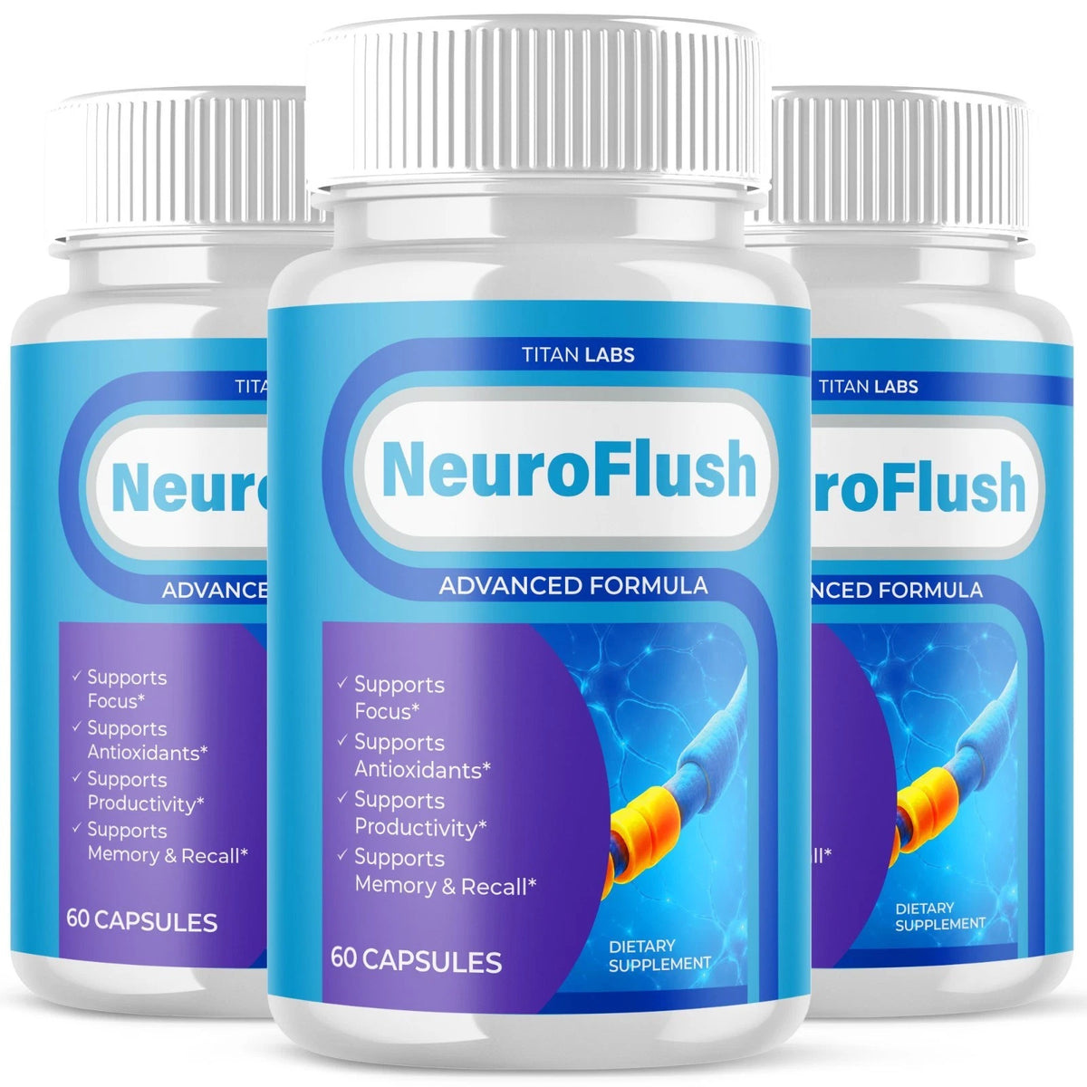NeuroFlush Advanced Nootropic Nerve Support Supplement Neuro Flush 180 Capsules