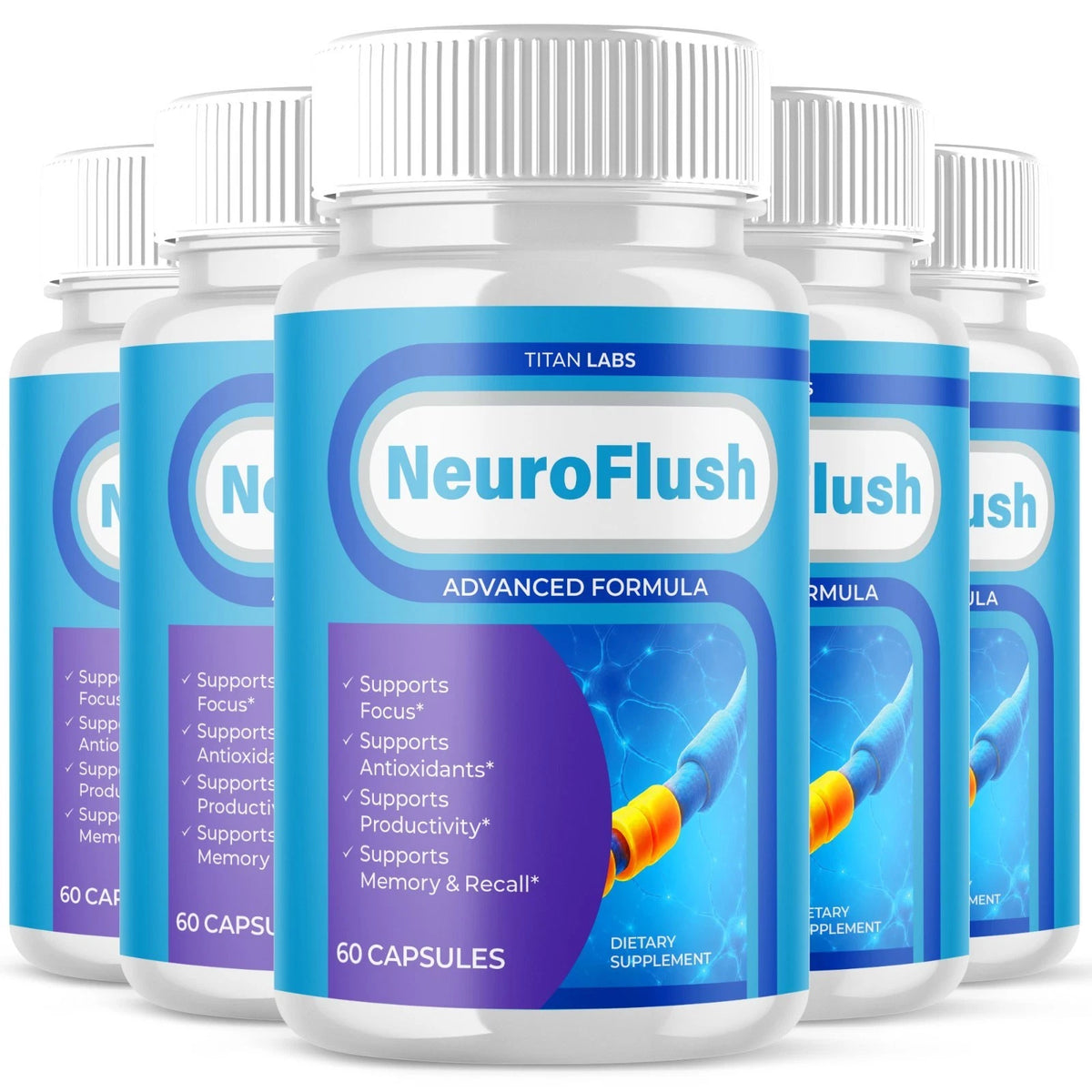 NeuroFlush Advanced Nootropic Nerve Support Supplement Neuro Flush 300 Capsules